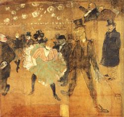 Henri De Toulouse-Lautrec Dancing at he Moulin Rouge Spain oil painting art
